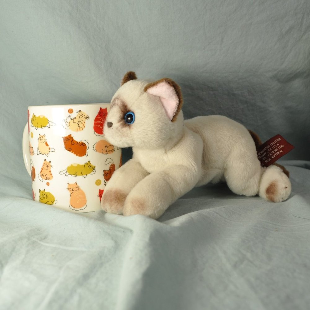 plush lil Cleo Bearington Collection & NWT cat mug (w1582)